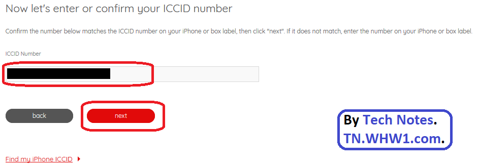 Confirm the ICCID it expects for your new phone.